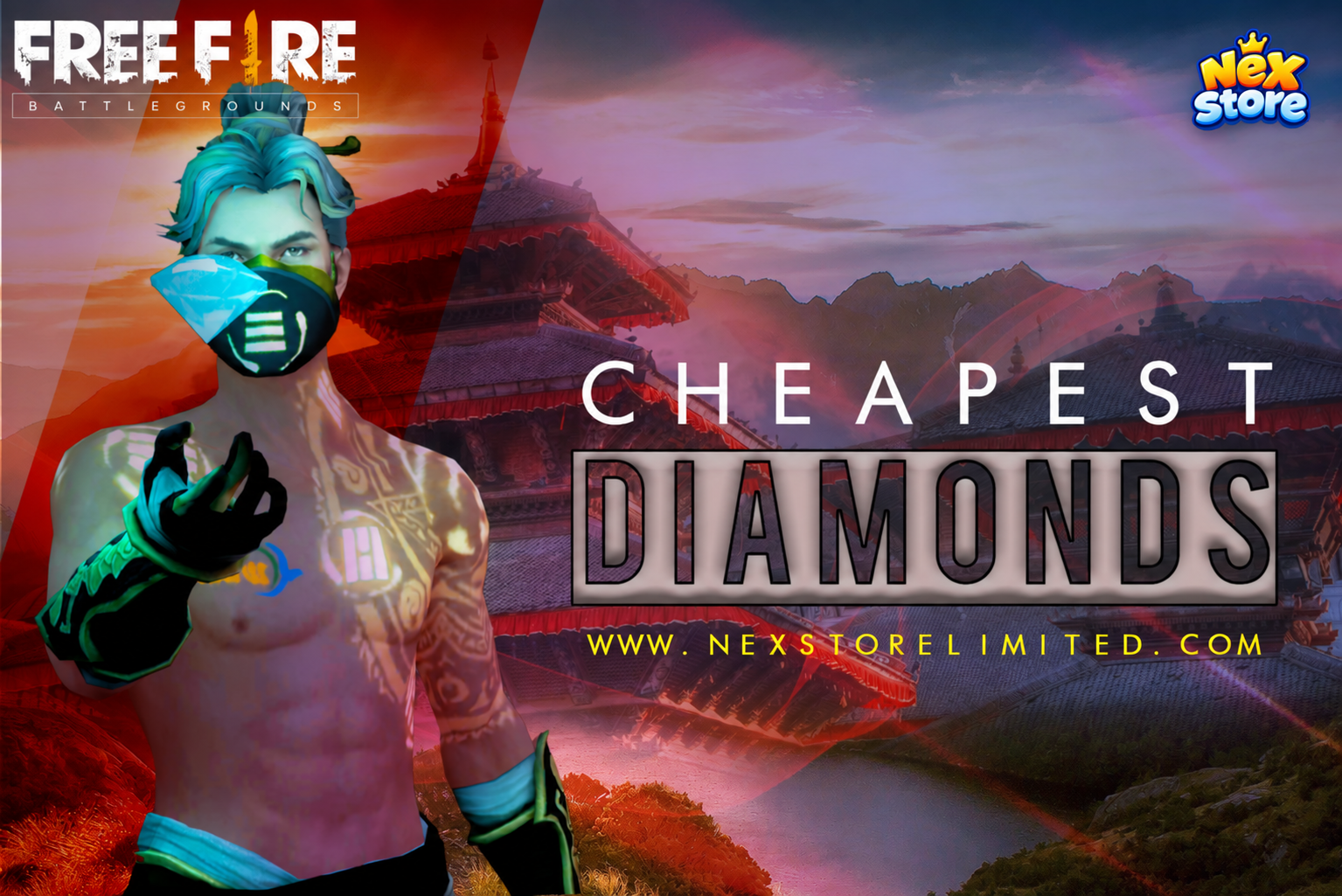 Free Fire diamonds promotion from NexStore